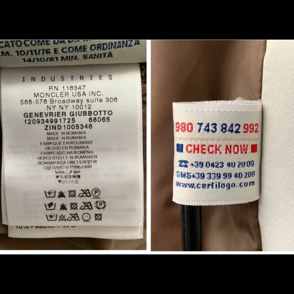 Moncler Genevrier Women Long Down Coat Parka Jacket Hood Fur Size 3 or L Winter - Picture 14 of 14